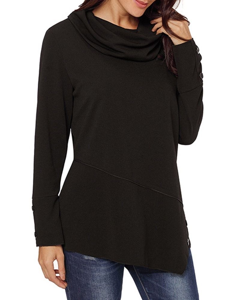 Moletom Com Capuz Feminino Liso Regular De Comprimento Médio