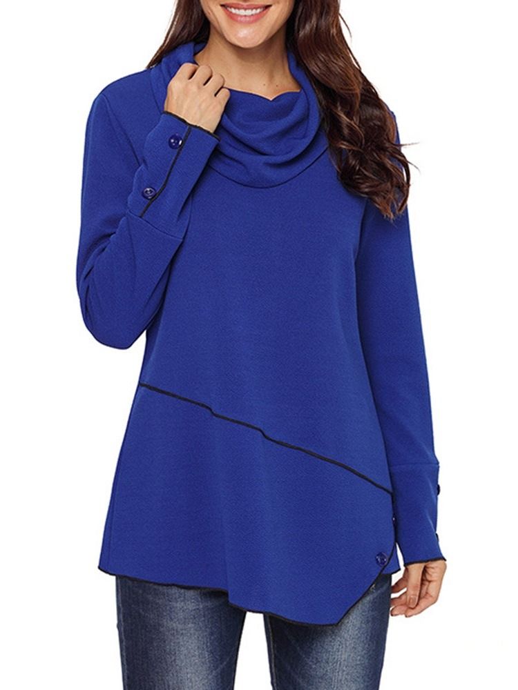 Moletom Com Capuz Feminino Liso Regular De Comprimento Médio