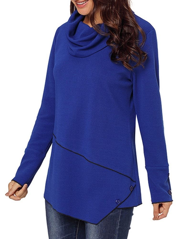 Moletom Com Capuz Feminino Liso Regular De Comprimento Médio