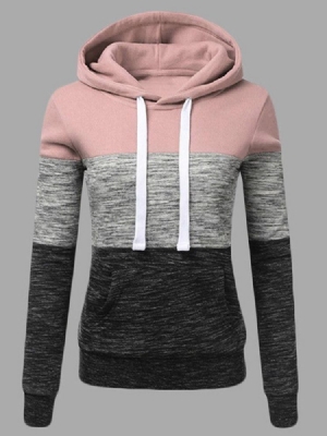 Moletom Com Capuz De Inverno Feminino De Cor Regular