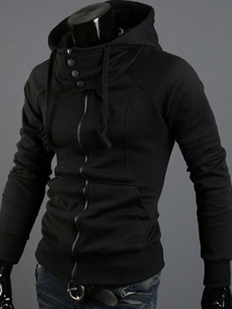 Moletom Com Capuz Zip Up Slim Masculino