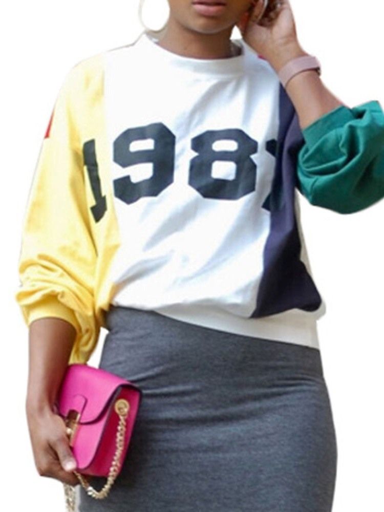 Moletom Feminino Estampado Colorido Bloco Inverno Mangas Compridas Com Capuz