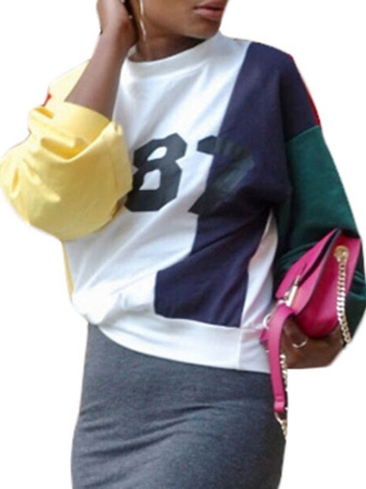 Moletom Feminino Estampado Colorido Bloco Inverno Mangas Compridas Com Capuz