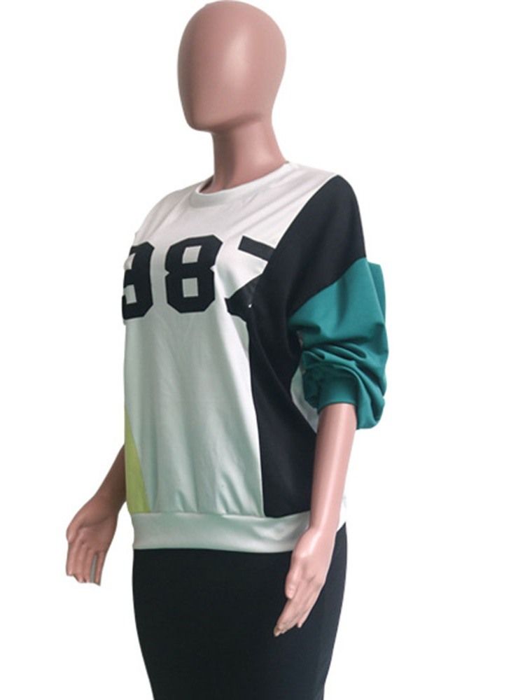 Moletom Feminino Estampado Colorido Bloco Inverno Mangas Compridas Com Capuz