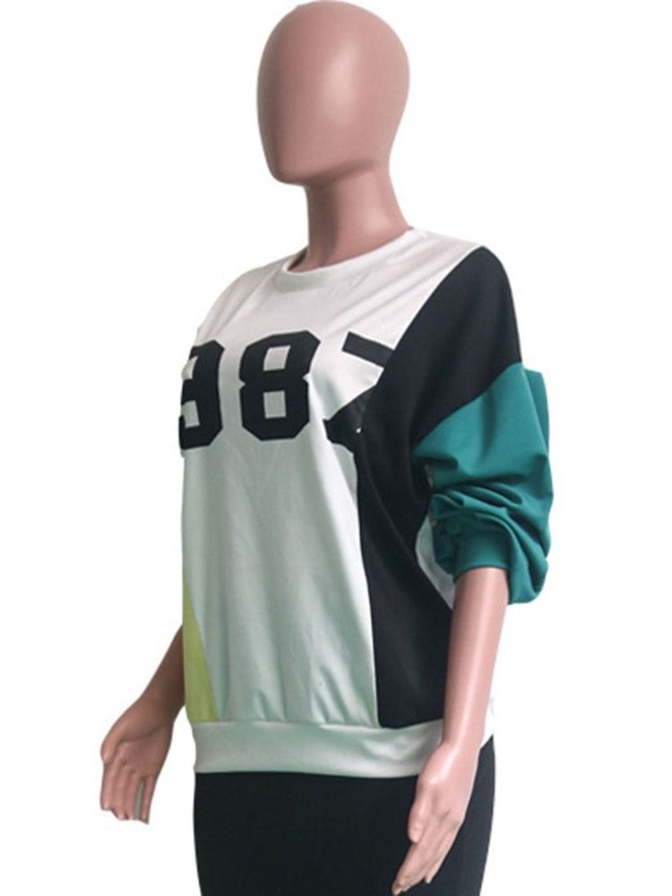 Moletom Feminino Estampado Colorido Bloco Inverno Mangas Compridas Com Capuz