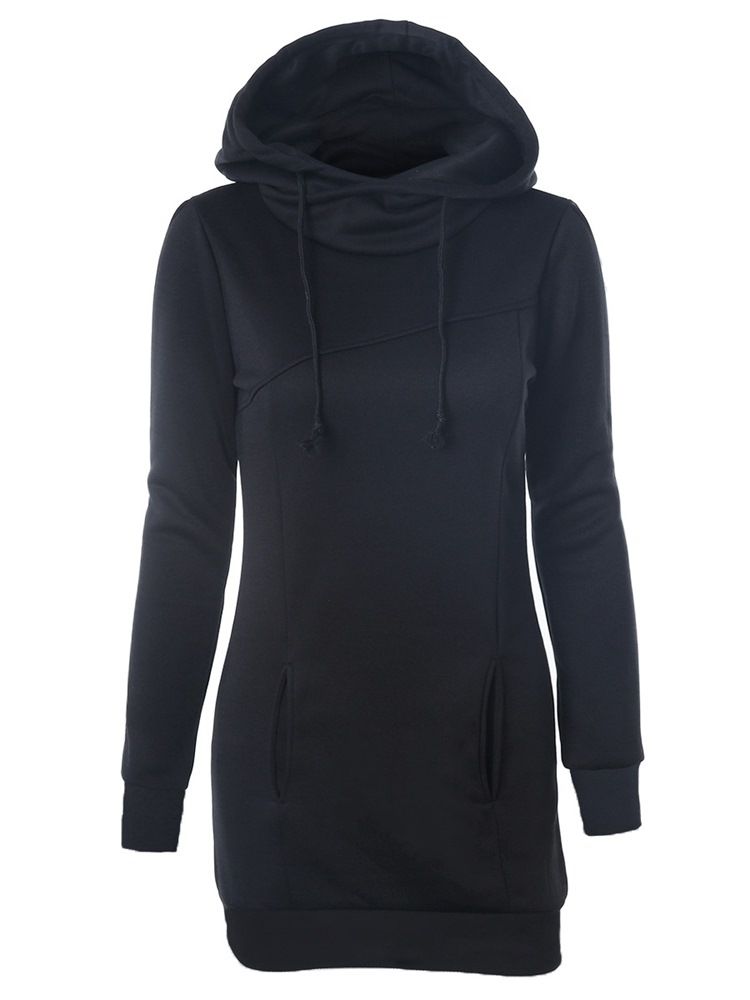 Moletom Simples Regular De Comprimento Médio Feminino