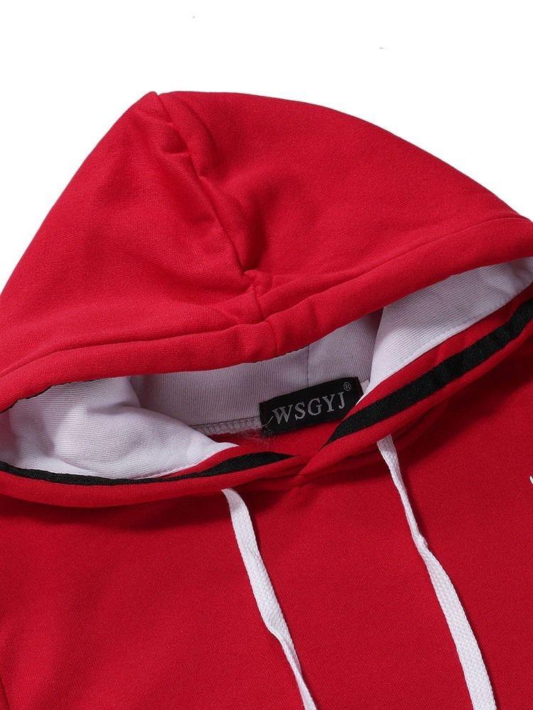 Pulôver Colorido Com Estampa De Pulôver Com Capuz Masculino