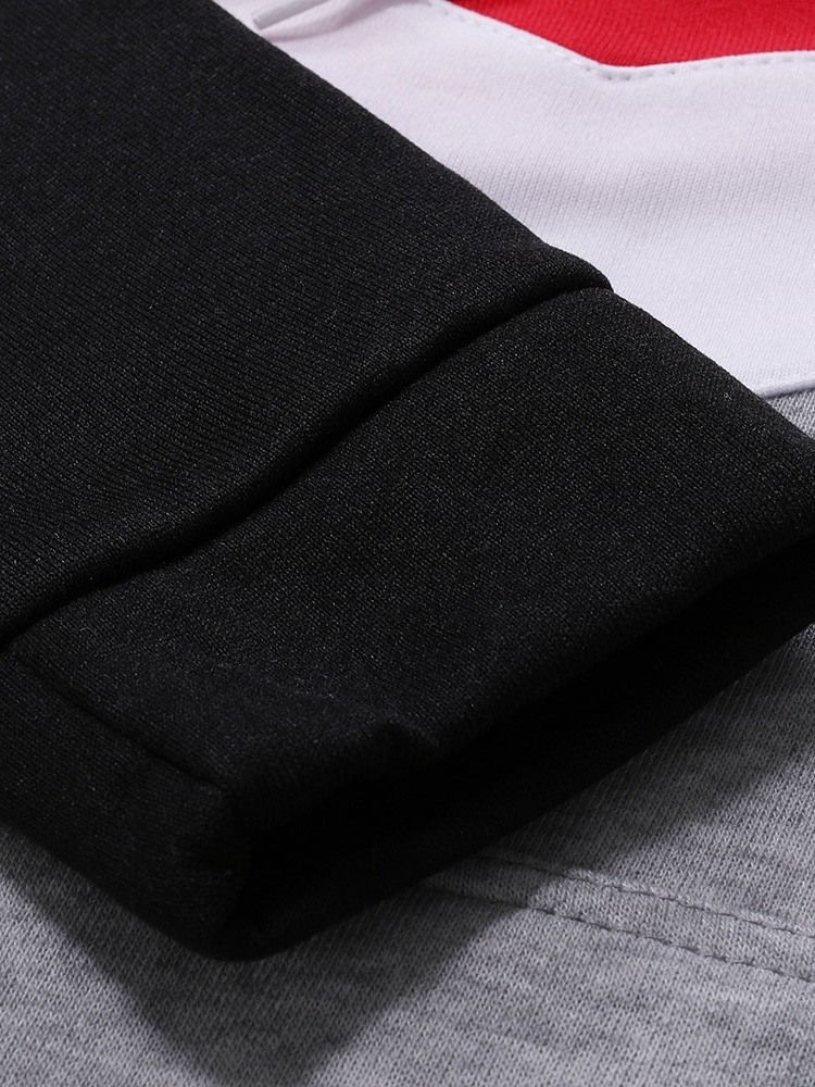 Pulôver Colorido Com Estampa De Pulôver Com Capuz Masculino