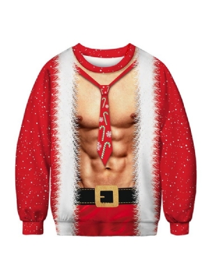 Pulôver Feio De Natal Engraçado Com Impressão 3d Moletom Masculino