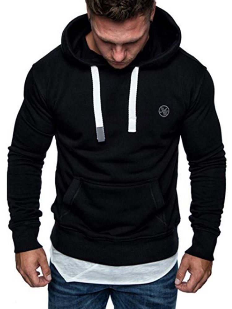 Pulôver Masculino Com Capuz Reto