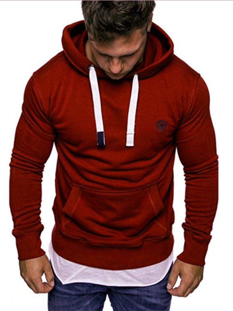 Pulôver Masculino Com Capuz Reto