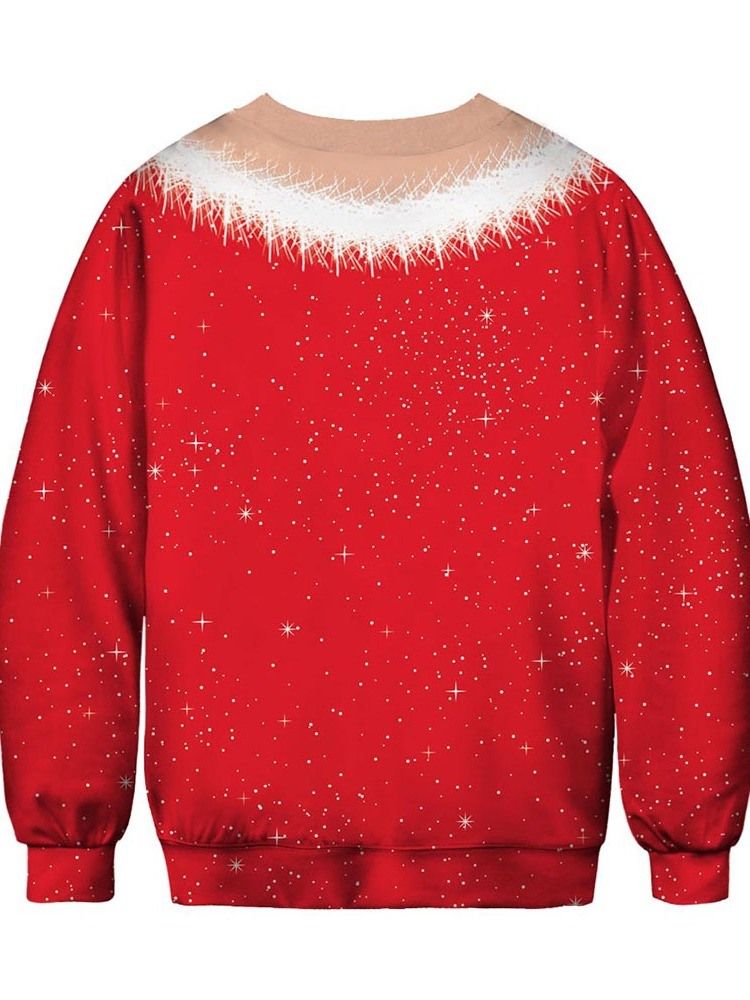 Pulôver Masculino Espesso Desenho Animado De Natal Com Capuzes Europeus