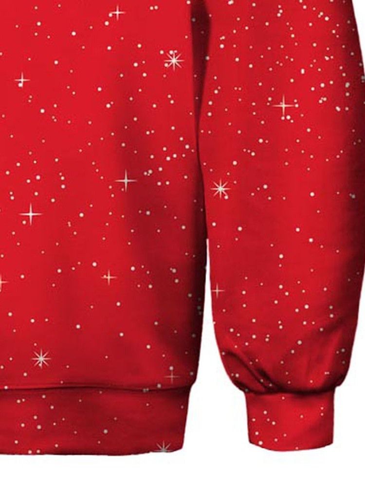 Pulôver Masculino Espesso Desenho Animado De Natal Com Capuzes Europeus