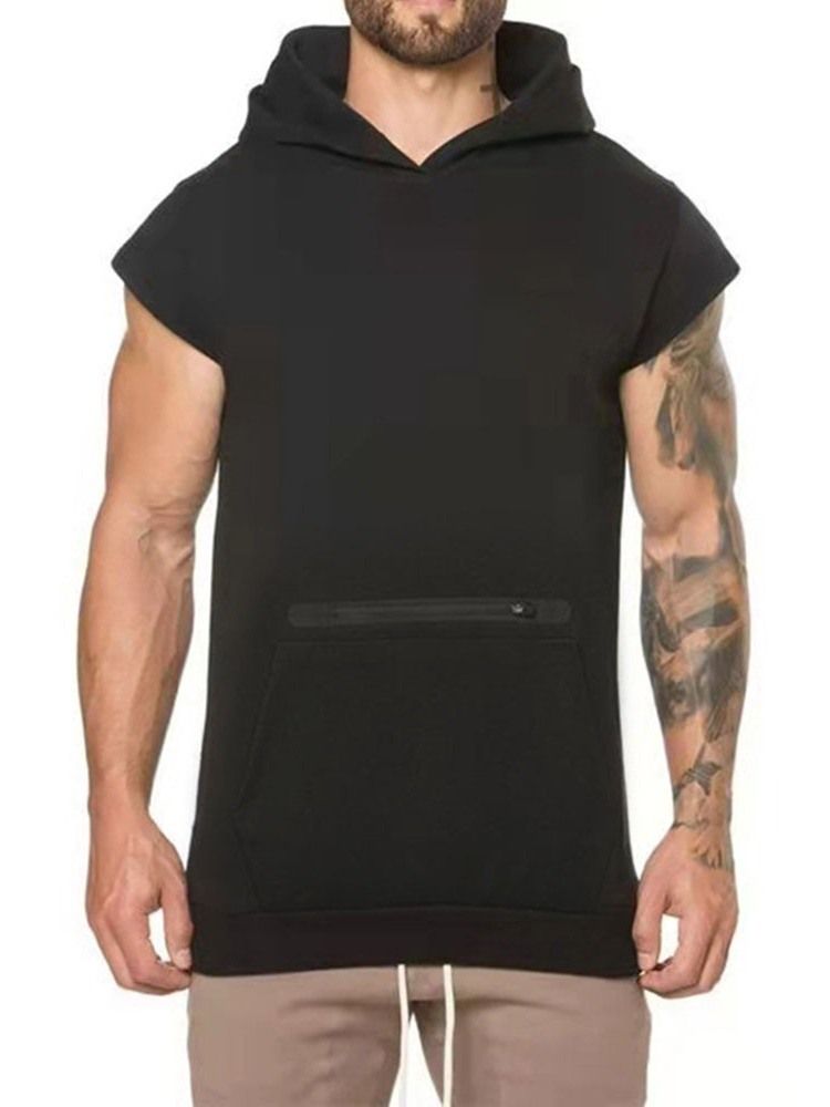 Pulôver Simples Com Capuzes Magros Masculinos