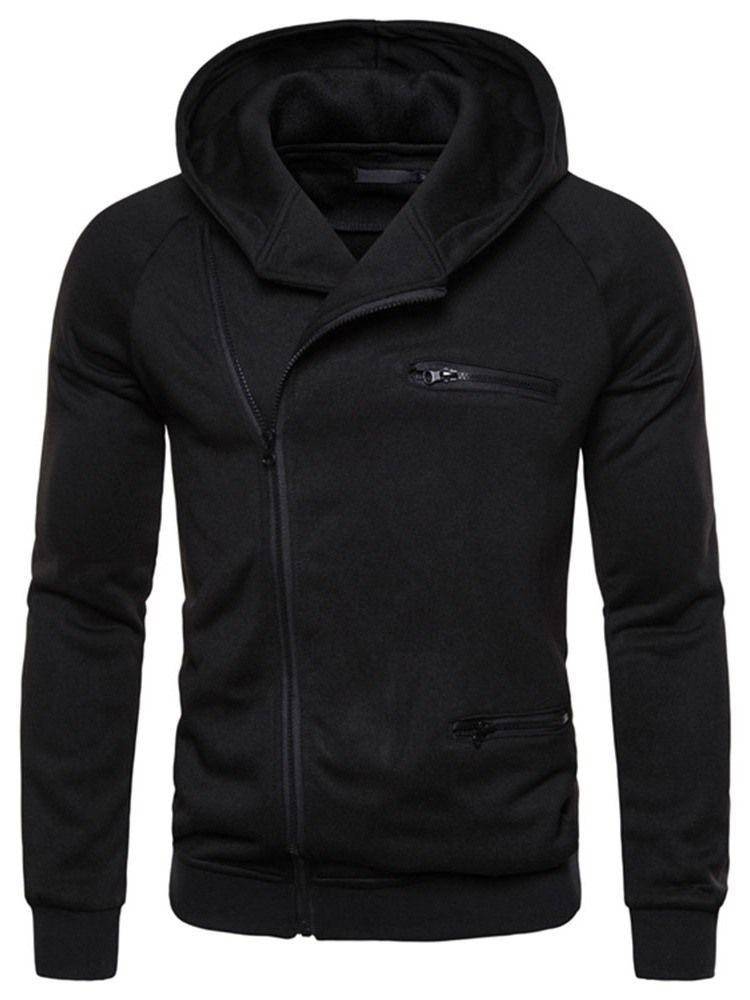 Zíper Liso Cardigan Casacos Magros Masculinos