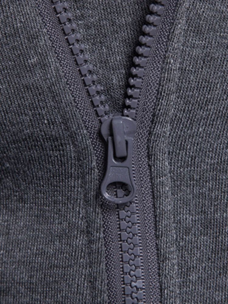Zíper Liso Cardigan Casacos Magros Masculinos