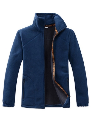 Zíper Simples Colarinho Masculino Casuais Hoodies Soltos