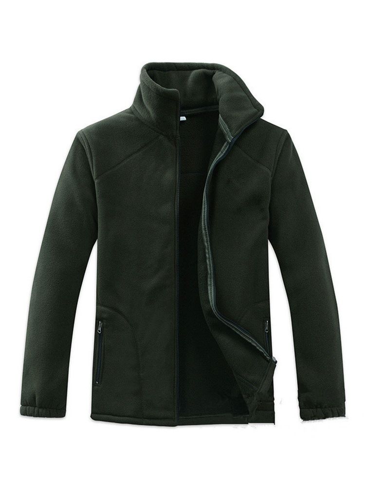 Zíper Simples Colarinho Masculino Casuais Hoodies Soltos