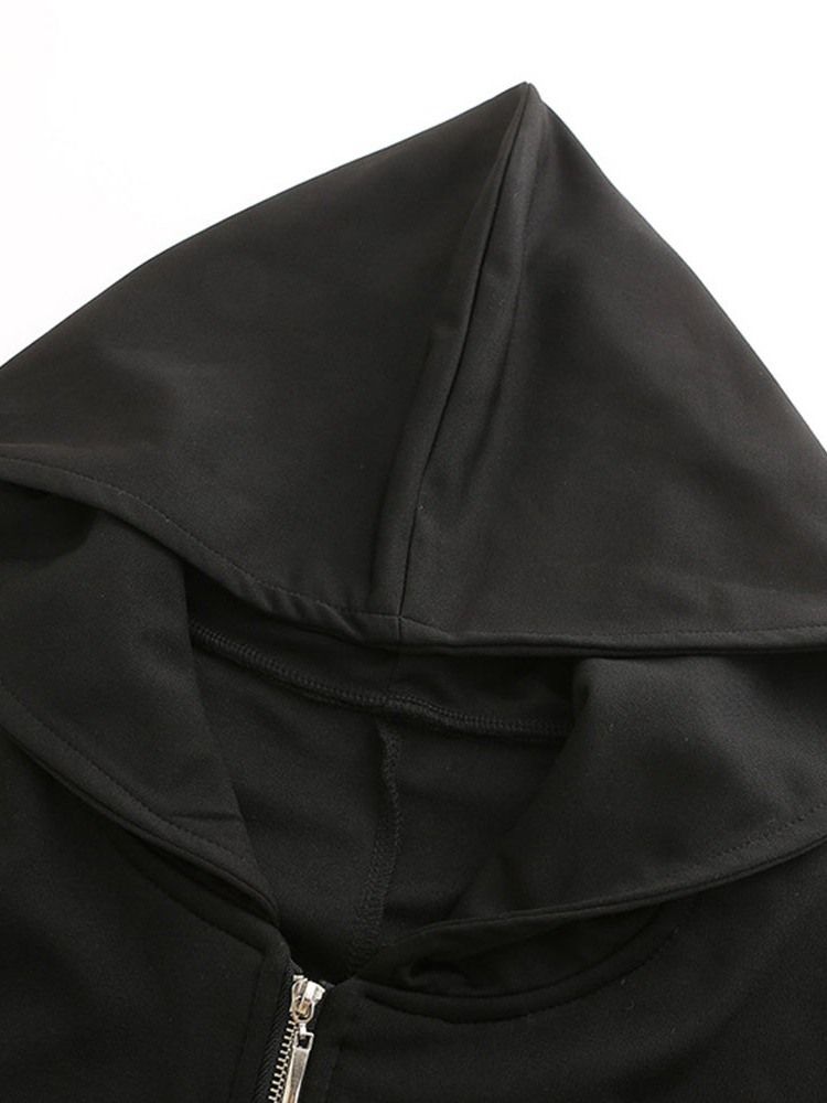 Zipper Cardigan Liso Masculino Hoodies Slim