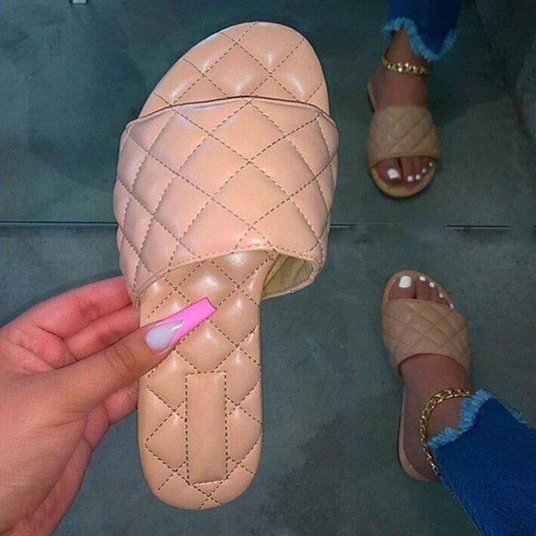 Anel De Dedo Do Pé Feminino Liso Com Chinelos De Verão
