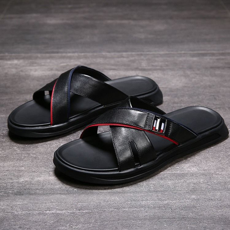 Chinelos Color Block Hollow Simples Masculino