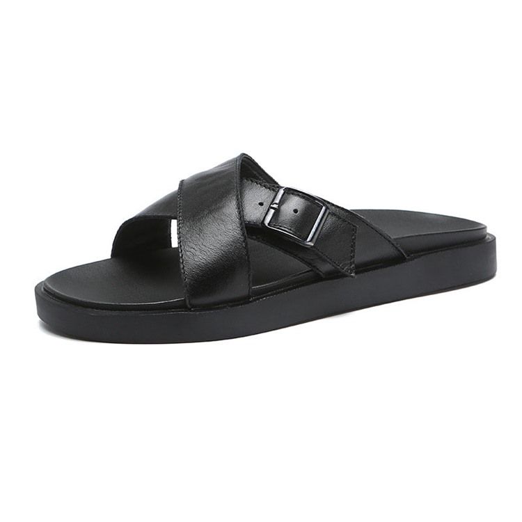 Chinelos Masculinos Com Fivela De Verão Lisa
