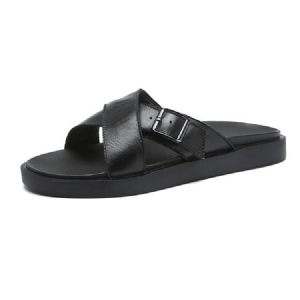 Chinelos Masculinos Com Fivela De Verão Lisa