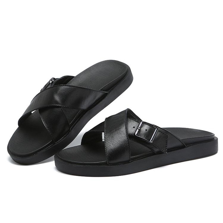 Chinelos Masculinos Com Fivela De Verão Lisa