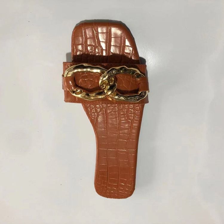 Corrente Flip-flop Feminino Plana Com Chinelos De Pvc