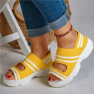 Sandálias Femininas Deslizantes Peep Toe Casuais