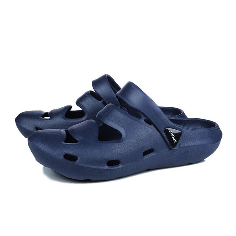 Sandálias Masculinas De Camuflagem De Pvc Slip-on Round Toe