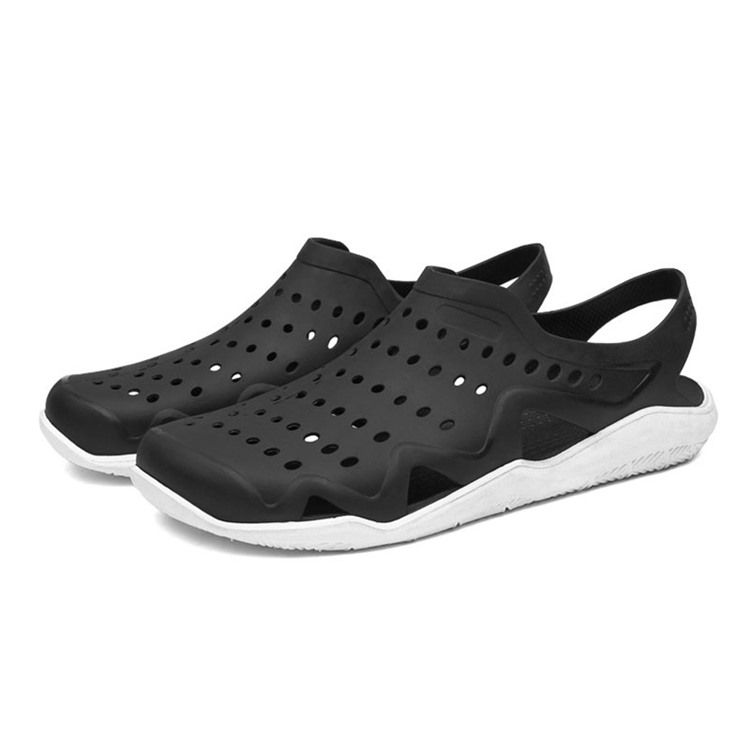 Sandálias Masculinas Em Bloco Simples Hollow Slip-on Color