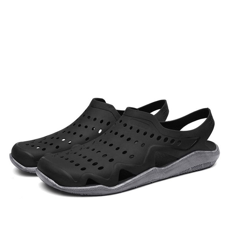 Sandálias Masculinas Em Bloco Simples Hollow Slip-on Color