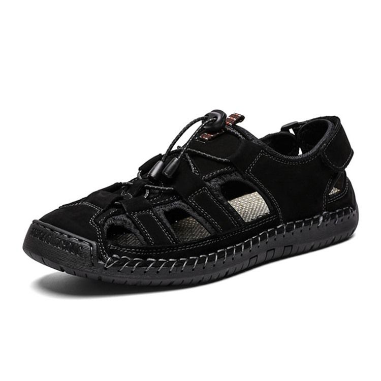 Sandálias Masculinas Velcro Simple Hollow