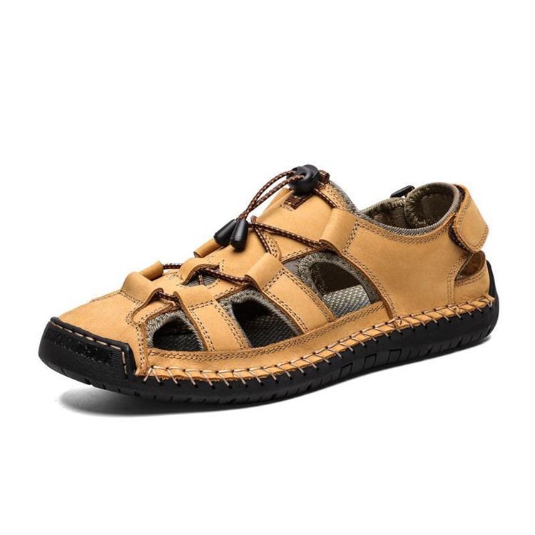 Sandálias Masculinas Velcro Simple Hollow