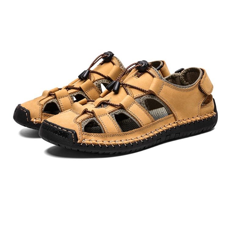 Sandálias Masculinas Velcro Simple Hollow