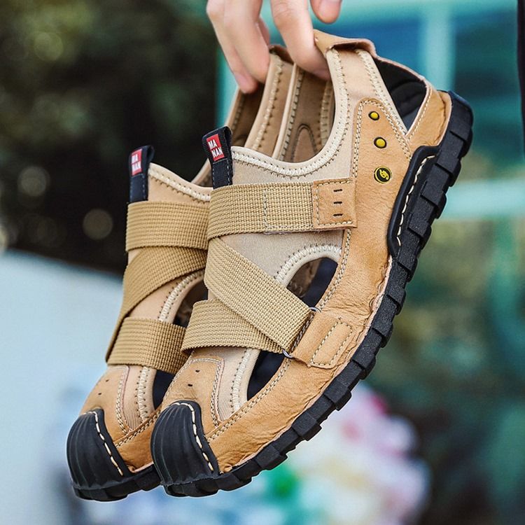 Sandálias Ocas De Corte Alto Com Plataforma Velcro Masculina