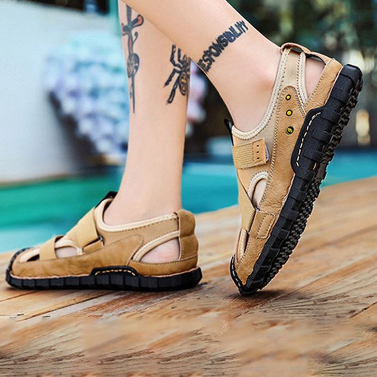 Sandálias Ocas De Corte Alto Com Plataforma Velcro Masculina