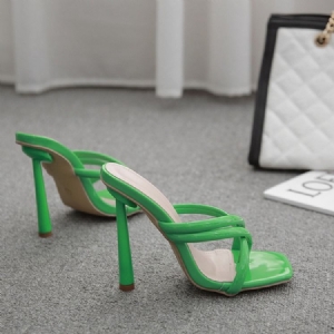 Slip-on Stiletto Heel Hollow Feminino