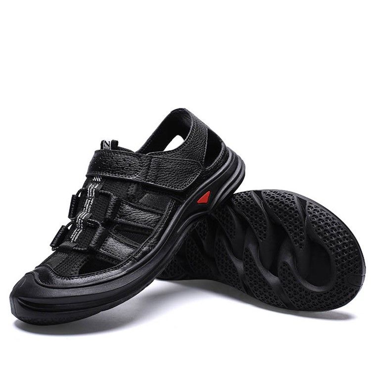 Velcro Color Block Toe Sandálias Masculinas