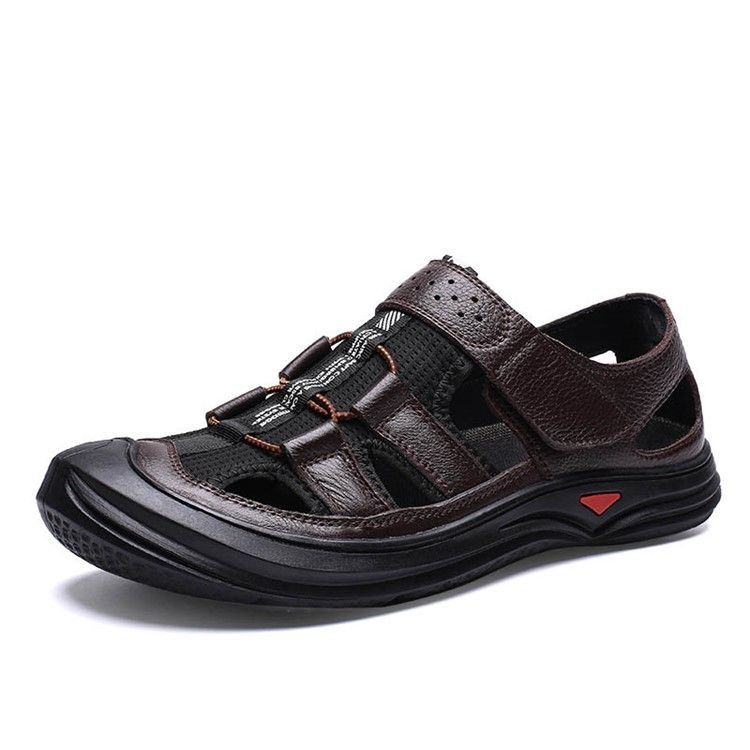 Velcro Color Block Toe Sandálias Masculinas