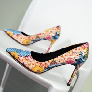Imprimir Sapatos De Formatura Feminina De Salto Agulha Com Bico Fino