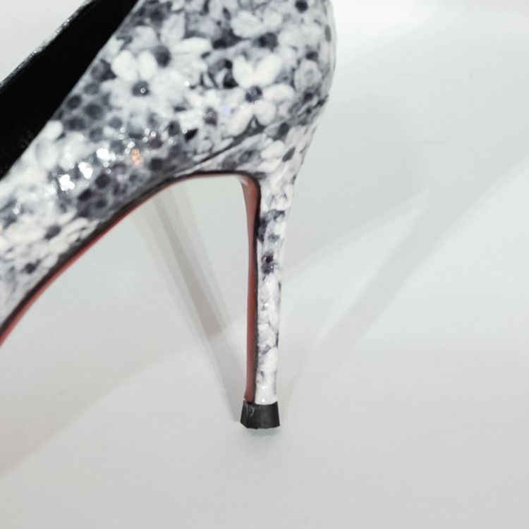 Imprimir Sapatos De Formatura Feminina De Salto Agulha Com Bico Fino