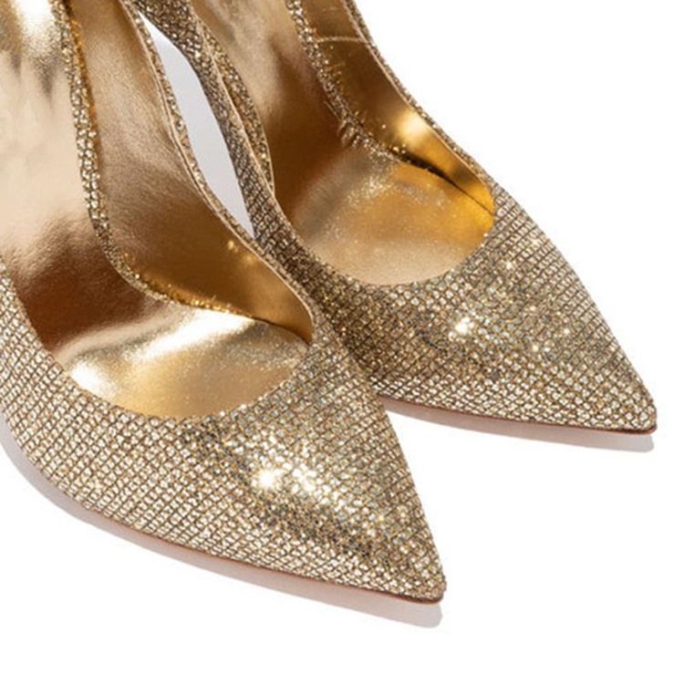 Sapatilhas Femininas De Salto Agulha E Strass