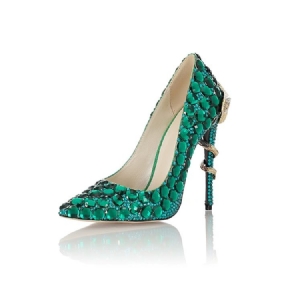 Sapatos De Baile Feminino De Salto Agulha Com Strass