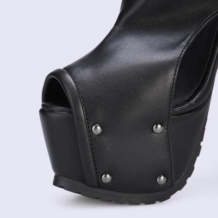 Sapatos De Baile Femininos De Salto Agulha Peep Toe Slip-on