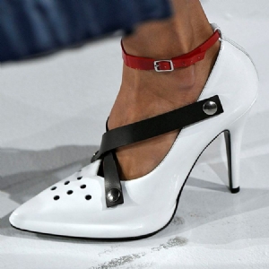 Sapatos De Baile De Salto Agulha Femininos Eridress Oco De Cor Bloco De Salto Agulha