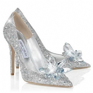Sapatos De Baile De Salto Alto Com Miçangas De Strass Feminino