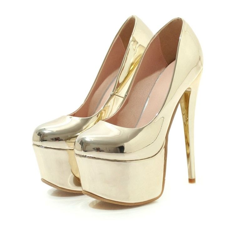 Sapatos De Formatura Femininos Com Salto Agulha E Salto Agulha Com Plataforma Deslizante
