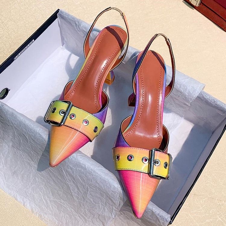 Sapatos De Formatura De Salto Agulha Deslizante Feminino